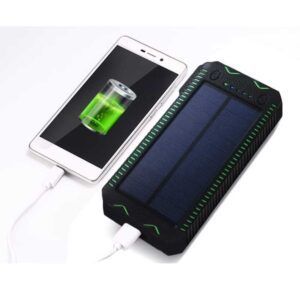 power bank con panel solar, batería portátil con panel solar, cargador portátil