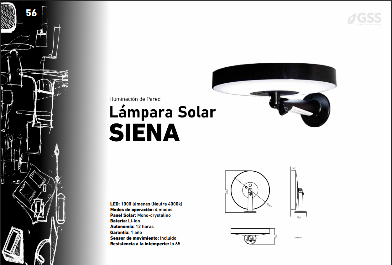 lampara solar siena lampara solar siena