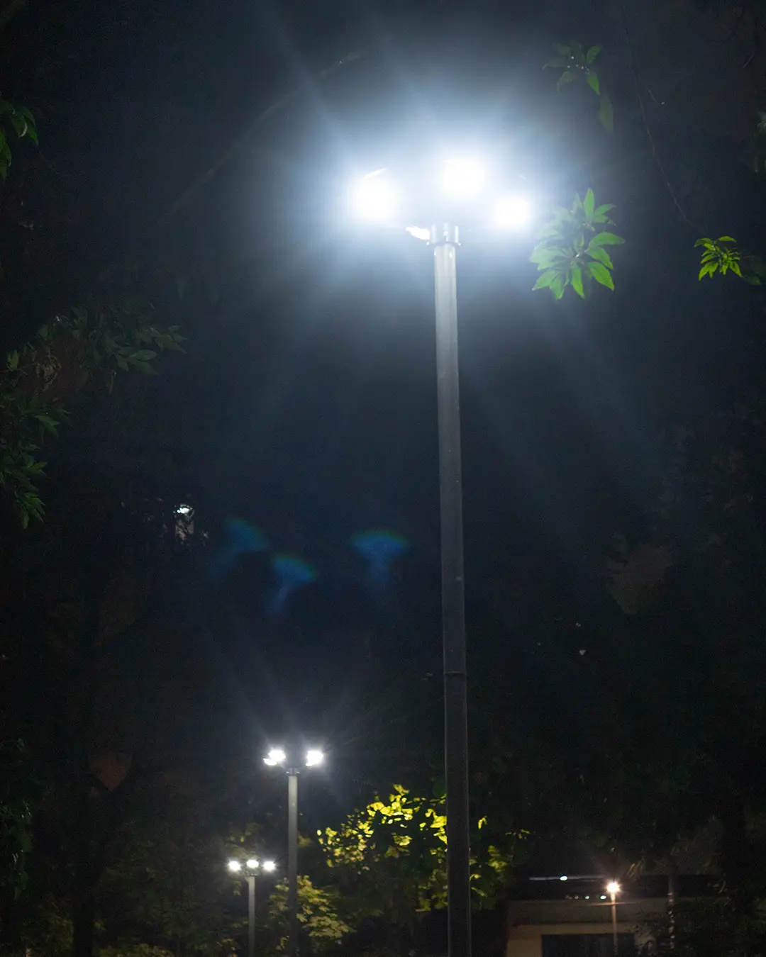 Iluminación solar para parques parque iluminado con lámparas solares